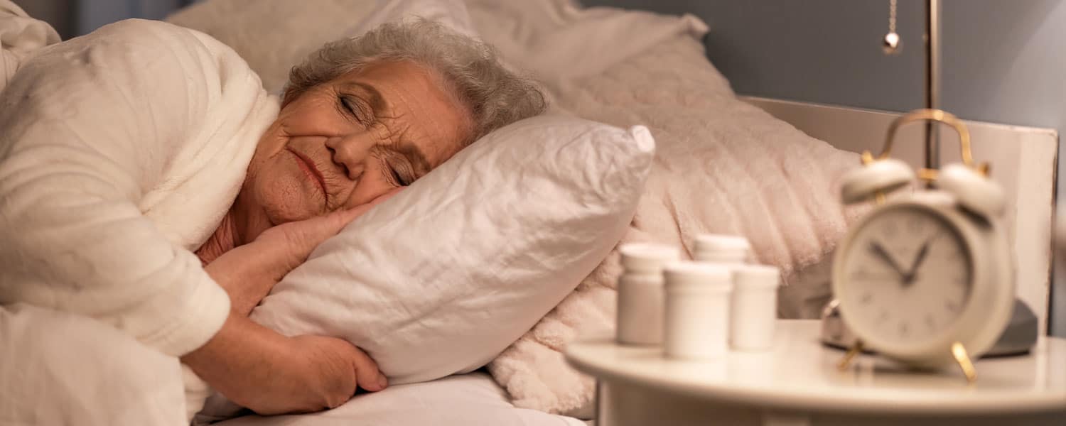 Elderly woman sleeping