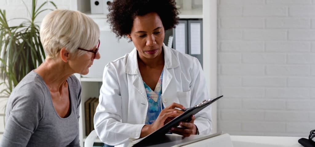 doctor talking to a patient